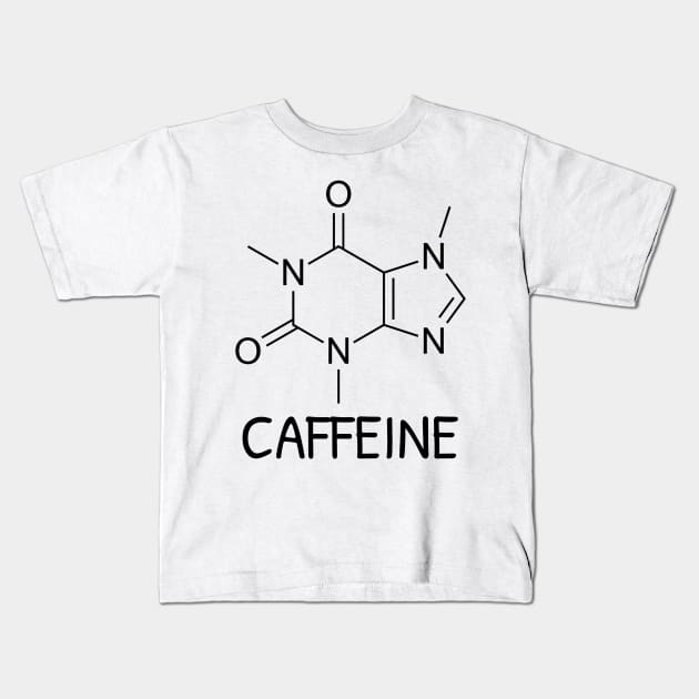 Caffeine Chemical Structure Kids T-Shirt by Chemis-Tees